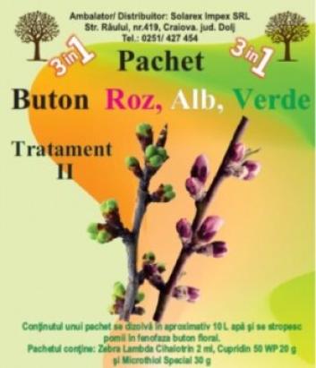Pachet II Pomi pt 100 l apa buton roz alb verde