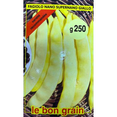 Seminte fasole lata galbena pitica Supernano Giallo 250 g