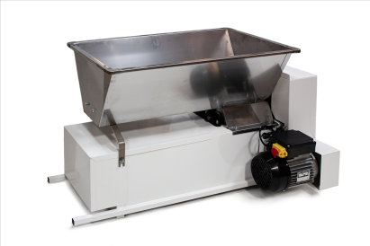 ZDROBITOARE-DESCIORCHINATOR cu motor 0.75Kw, cuva 850Ã480 Inox, valturi Ã96Ã220mm alu  By-zdrob Pro.e