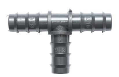Teu pentru tub de picurare 16 mm